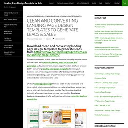 Clean and converting landing page design templates to generate leads & sales
