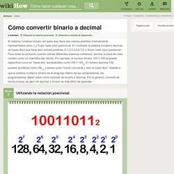 Cómo convertir binario a decimal: 17 pasos