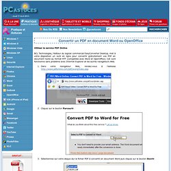 Convertir un PDF en document Word ou OpenOffice