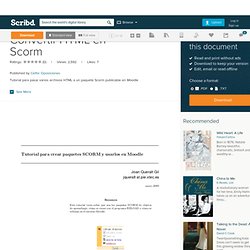 Convertir HTML en Scorm