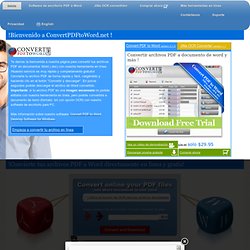 Convertir PDF a Word Convertir PDF a Doc Convertir PDF online a Word