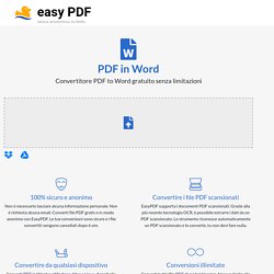 Convertire PDF in Word online gratis 100% - Senza registrare