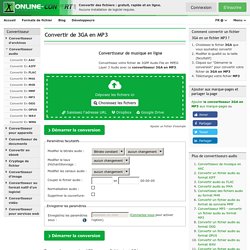 Convertisseur en ligne de fichiers 3GA en MP3