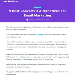 9 Best Convertkit Alternatives For Email Marketing - Have Websites