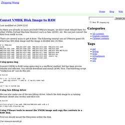 Convet VMDK Disk Image to RAW