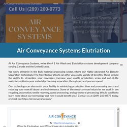 Air Conveyance Systems Elutriation