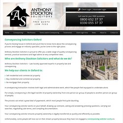 Conveyancing Solicitors in Oxford