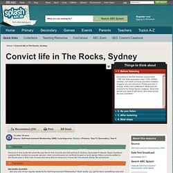 Media - Convict life in The Rocks, Sydney