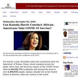 Can Kamala Harris Convince African-Americans Take COVID 19 Vaccine?