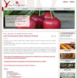 Les Conviviums Slow Food en France