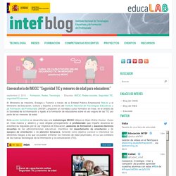 Convocatoria del MOOC “Seguridad TIC y menores de edad para educadores”