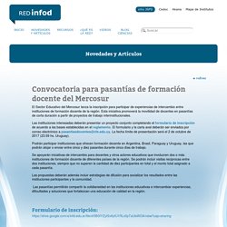 Convocatoria para pasantías de formación docente del Mercosur
