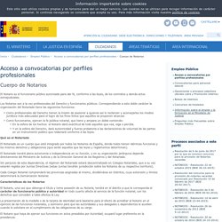 Cuerpo de Notarios - Acceso a convocatorias por perfiles profesionales