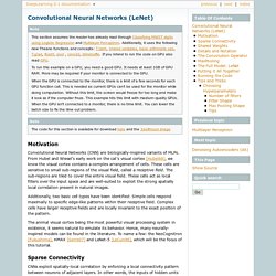 Convolutional Neural Networks (LeNet) — DeepLearning 0.1 documentation
