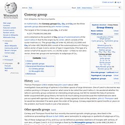 Conway group
