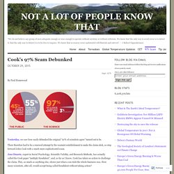 Cook’s 97% Scam Debunked