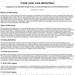 Cook Your Own Distortion
