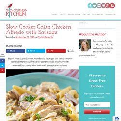 Slow Cooker Cajun Chicken Alfredo with Sausage