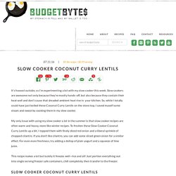 Slow Cooker Coconut Curry Lentils