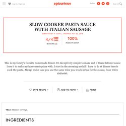 SLOW COOKER PASTA SAUCE WITH ITALIAN SAUSAGE recipe