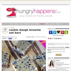 cookie dough brownie oat bars