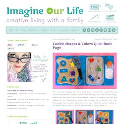 Cookie Shapes & Colors Quiet Book Page
