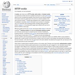 HTTP cookie