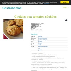 Cookies aux tomates séchées