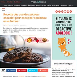 Cookies chocolat-potiron : le recette cocoon de l'automne