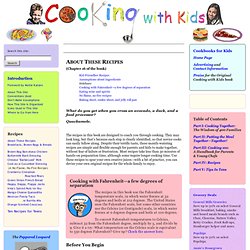 Cooking with Kids: About These Recipes