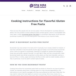 Cooking Instructions for Flavorful Gluten Free Pasta – King Soba USA