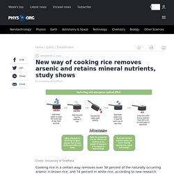 New way of cooking rice removes arsenic and retains mineral nutrients, study shows
