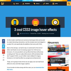 3 cool CSS3 image hover effects