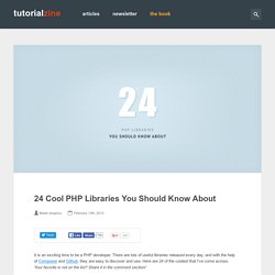 24 Cool PHP Libraries You Should Know About