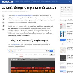 20 Cool Things Google Search Can Do