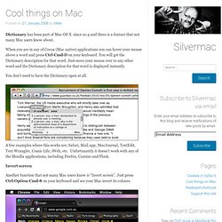 Cool things on Mac - Silvermac