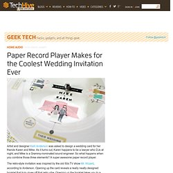 Paper Record Player Makes for the Coolest Wedding Invitation Ever