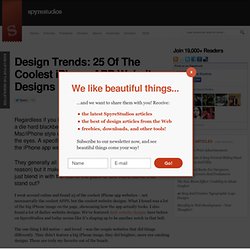 Design Trends: 25 Of The Coolest iPhone APP Website Designs