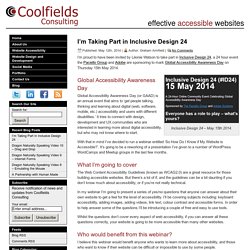 I'm Taking Part in Inclusive Design 24 - Coolfields Consulting