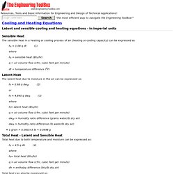 Cooling and Heating Equations