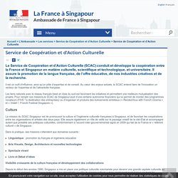 Service de Coopération et d'Action Culturelle - La France à Singapour