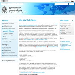 Visa pour la Belgique - Services