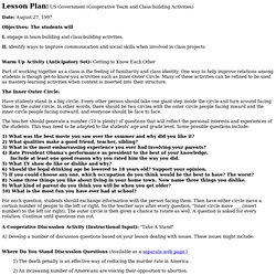Lesson Plan: Cooperative Team and Classbuilding Activities