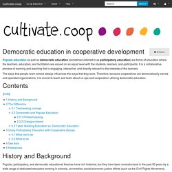 Democratic education in cooperative development - Cultivate.Coop