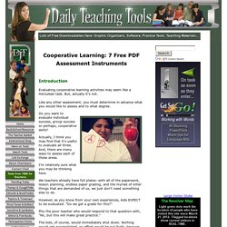 Cooperative Learning: 7 Free PDF Assessment Instruments