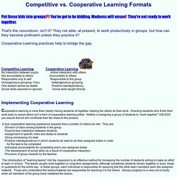 Cooperative Learning in the classroom: How to do it