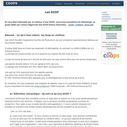 Les SCOP - L'économie coopérative et mutualiste.