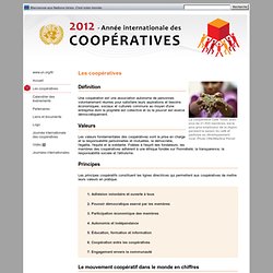 Les coopératives - 2012, Année internationale des coopératives