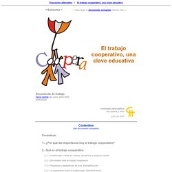 El trabajo cooperativo, una clave educativa (Versión reducida) - Concejo Educativo de CyL