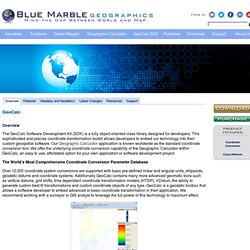 GeoCalc Software Developer Kit for Coordinate Conversion by Blue Marble Geographics